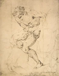 A devil, drawing by Michelangelo. Gabinetto dei Disegni e delle Stampe, Uffizi Gallery, Florence